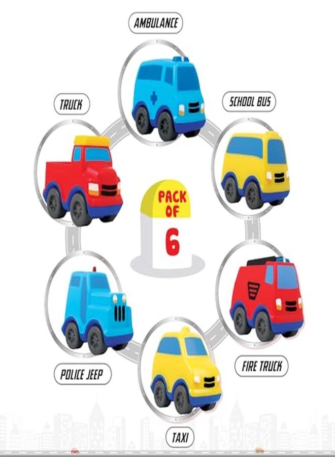 Funskool Giggles - Mini Vehicles City Series,Push and go Multicolor,Combo Pack,Gift Set, for 18 Months and Above. - Image 3